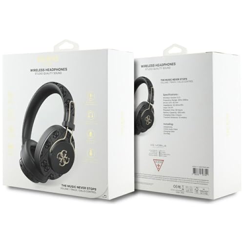 CG Mobile Guess Casque Bluetooth ENC Metal 4G Logo (Noir)