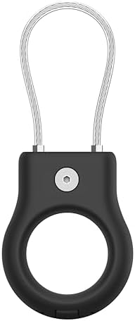 [Apple公認] Belkin AirTag ケース 保護カバー 自転車 財布 子供 安全 犬 猫 首輪 紛失防止 盗難防止 キーホルダー ワイヤーリング ブラック MSC009btBK
