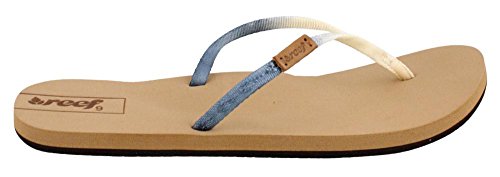 Reef Womens Sandals Ginger | Slim Woven Strap Flip Flops for Women With Soft Cushion Footbed | Waterproof