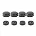 License Plate Frame Screw Caps, 8-Piece Black Bolt Covers for Car, Truck, Van