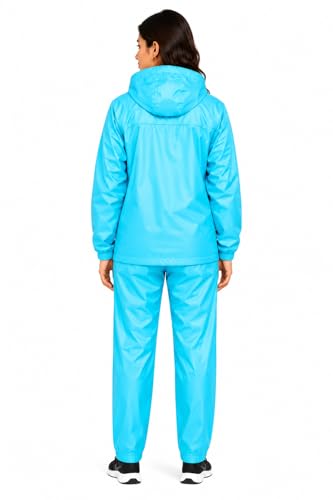 Image of Romano nx Women's 100% Waterproof Rain Suit, Hooded Jacket with Pants, Reversible Double Layer, 3 Years Warranty