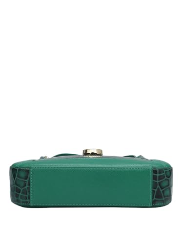 Image of Da Milano Women's Leather Sling Bag - Green