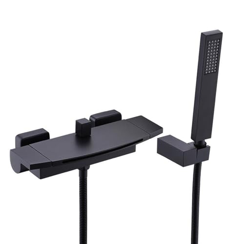 Mitigeur baignoire cascade laiton noir créez votre espace bien être