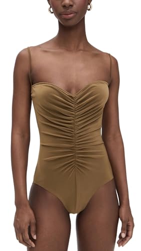 Norma Kamali Women's Strapless Shirred Front Mio One Piece