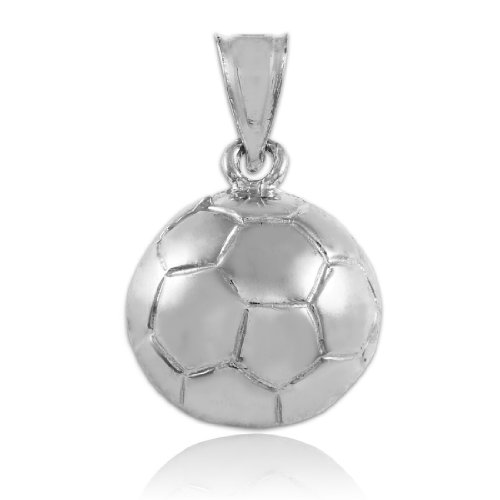 925 Sterling Silver Sports Charm Soccer Ball Pendant #TOP25