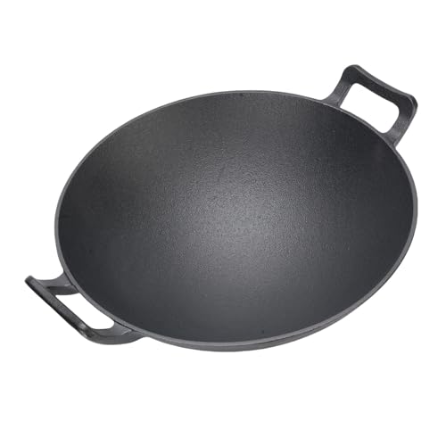 Wok de hierro fundido 32 cm redondo con doble asa miniatura 4