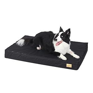 BingoPaw Cama Perro Grande Ortopedica, Cama para Perros Desenfundable Camas Perros Grandes Lavable 92x56x8cm Colchoneta Colchon Perro Impermeable Color Gris