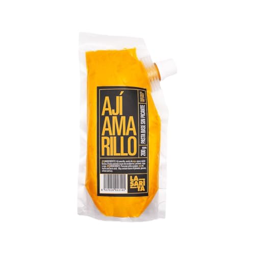 Pasta Base de Ají Amarillo ¡SIN PICANTE! La Sarita - 200g - El ingrediente fundamental en la cocina peruana. Disfruta del verdadero y auténtico sabor del ají amarillo peruano. Lista para usar.