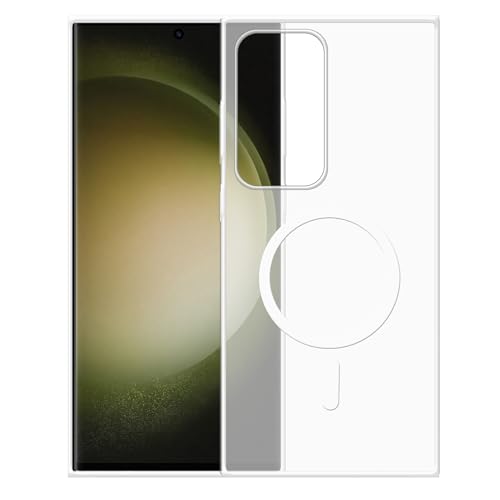 Image of amazon basics Luxury Paper Thin Case Cover for Samsung Galaxy S23 Ultra 5G 5G | Matte Finish | Compatible with magsafe | (White, Samsung Galaxy S23 Ultra 5G 5G)