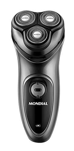 MONDIAL Barbeador Elétrico Power Shave, Preto/Prata, Bivolt - BE-02