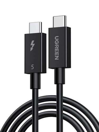 Image of UGREEN Thunderbolt5 [Intel Certified] USB-C to USB-C Cable, USB4 80Gbps bidirectional, 16K@60Hz /3x4K@144Hz Video, PD3.1 240W, Compatible Thunderbolt 4 /3, for MacBook Pro /iPad /iPhone /hubs /SSD, 3.3FT
