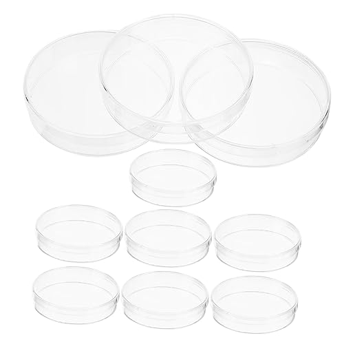 CIYODO 10pcs Culture Plate Tissue Culture Dishes Chemistry Petri Dish Science Projects Dishes Petri Dishes Petri Dish with Lid Laboratory Dish Petri Plates Plant Petri Dish Plastic