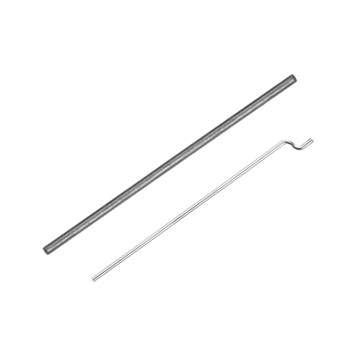 MECCANIXITY 10Pcs 1mmx400mm Carbon Fiber Rod and 10Pcs 1.2mm x 450mm Steel Z Pull/Push Rods Parts...