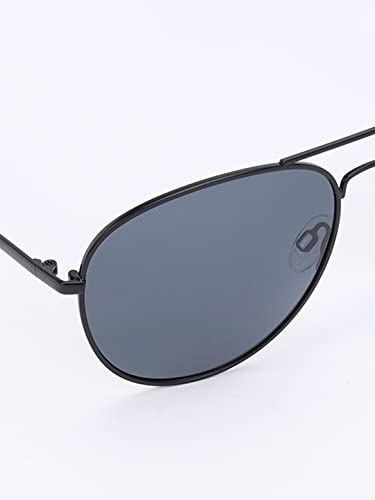Image of Skechers Men Aviator Black Polarization Sunglasses, large