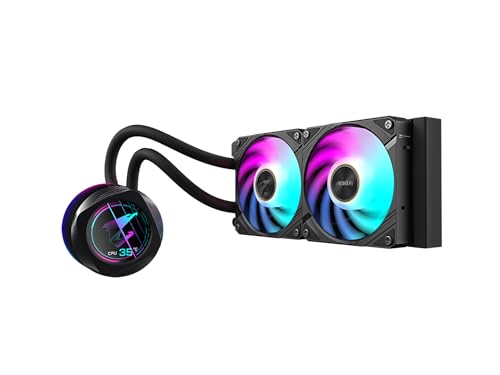 Image of AORUS WATERFORCE X II 240 Liquid CPU Cooler, 240mm Radiator with 2X 120mm Low Noise ARGB Fans, Compatible with Intel LGA1851, LGA1700, and AMD AM5(GP-AORUS WATERFORCE X II 240)