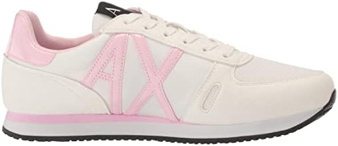 A | X ARMANI EXCHANGE Women's AX Rio Logo Sneakers, Opt. White + Lilac, 11 | Image 5