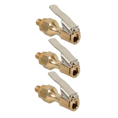 OUNONA 3pcs Locking Air Chuck Clip for Tire Inflation Quick Connect Tire Chuck for Cars Trucks Rvs Secure Inflate Lock for Easy Packaging and Maintenance