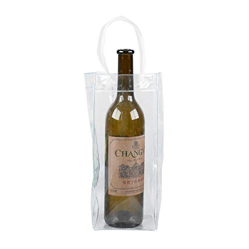 Haokaini Pvc Leakproof Ice Bag Ice Bag Transparent Portable Collapsible Clear Pouch Cooler Ice Bucket Chiller With Carry Handle For Champagne Bottle #TOP1