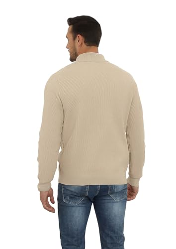 Pull homme en tricoté quart zip QUEZHU chaud pour l'hiver