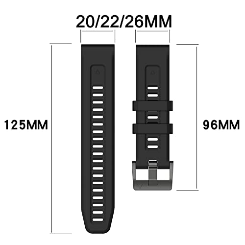 Correa de silicona suave para Garmin Fenix 6 con acabado ágata refinado 4
