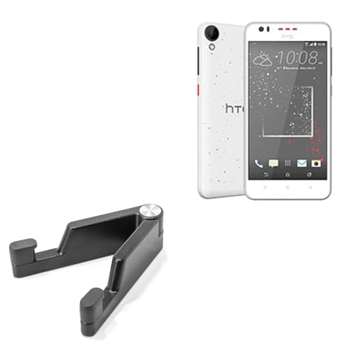BoxWave Stand and Mount Compatible with HTC Desire 825 - Desktop Aluminum SoloStand, Adjustable Hands-Free Portable with Rubber Feet - Jet Black