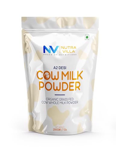 Image of NutraVilla A2 Desi Cow Whole Milk 200g (7oz) | From Gir, Sahiwal, Rathi & Tharparkar Cows | No Hormones, No Antibiotics | Rich in Calcium & Protein