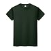 Produktbild Herren-Rundhalsausschnitt Volltonfarbe T-Shirt Sommer Baumwolle Hemd grundiert kurzärmelige Herrenmode halb Ärmel DIY Kleidung Kultur Shirt (3) (Color : Green 3, Size : S)