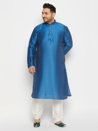 Image of Vastramay Plus Men's Silk Blend Kurta Pyjama Set