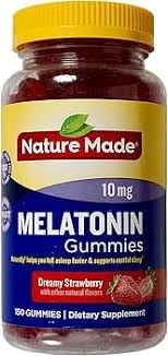 Nature Made Melatonin 10 mg, Dreamy Strawberry, 70 Gummies (Pack of 2)