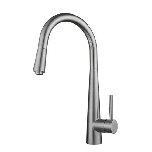 Robinet de cuisine avec douchette pivotant 360 pour grand évier