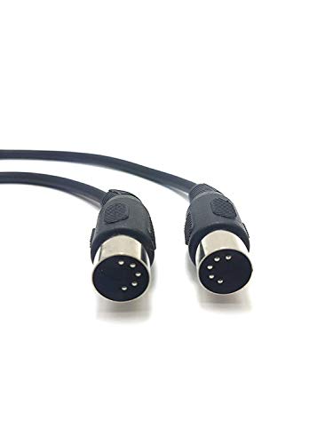 MIDI Kabel, 5 Pin DIN Mannelijke naar Mannelijke MIDI/AT Adapter Converter Kabel Audio Kabel (1.5M)