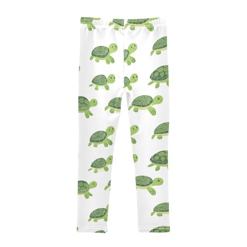 Girls Leggings Green Turtles Soft Toddler Leggings for Girls Kids Pants Size 4T-10T2