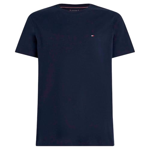 Tommy Hilfiger Men’s Short Sleeve Round Neck Essential Regular Fit T-Shirt, Blue (Desert Sky), XXL
