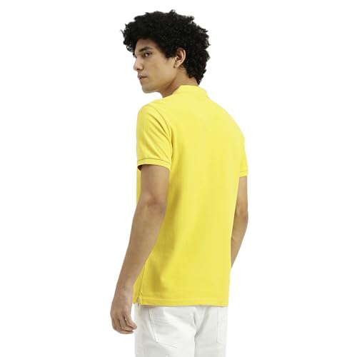 Image of United Colors of Benetton Regular Fit Ribbed Collar Solid T-Shirt