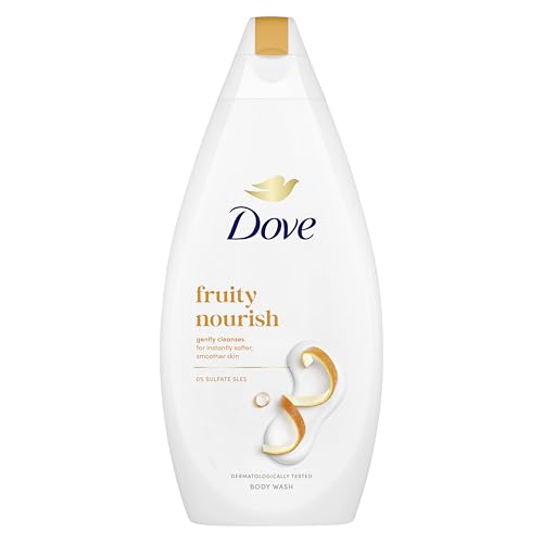 Dove Fruity Nourish Body Wash body cleanser shower gel with a fruity scent for softer, smoother skin after just one shower 450 ml