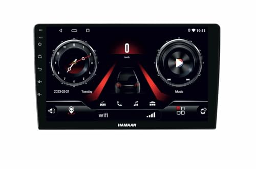 Image of Hamaan 9 inch Full HD Octa Core Processor Android 11 Car Stereo Media Player with DSP /Steering Wheel Connectivity /4GB RAM /64GB ROM /Mirror LinkSupport Wireless Apple Car Play /Android Auto (Polo CANBUS)