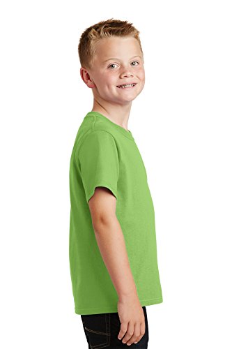 Port & Company Youth Core Cotton Tee Lime Small2