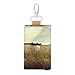 Music Drum in Field Leather Key Case,Fashionable Credit Card Holder Slim Multi Card Keychain Pouch Travel Portable Keychain Wallet