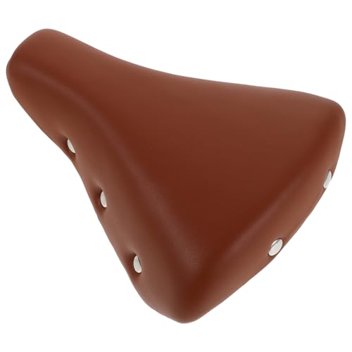 Selle de Vélo Vintage Large Coussin Épais Siège Confortable Marron pour VTT Route