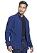 Infinity Cherokee Men's Zip Front Jacket Modern Fit Rib-Knit Panels with 3 Pockets and Knit Sleeve Panel CK332A, XS, Galaxy Blue