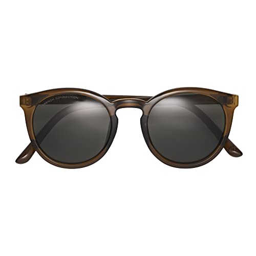 French Connection Freya Round Cat Eye Sunglasses For Women, Crystal Olive, 51mm Lens Width2