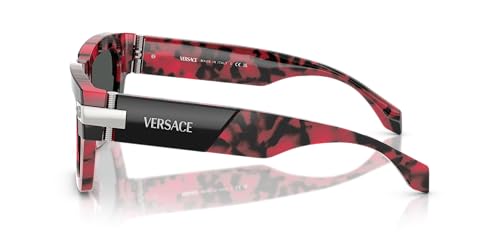 Image of Versace Man Sunglasses Havana Blue Frame, Dark Grey Lenses, 55MM