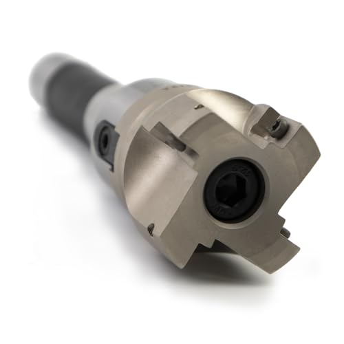 Image of R8 Face Mill, 400R 50MM 90 Face Mill Arbor, R8 FMB22 7 /16-20UNF Thread Shank, 10Pcs APMT1604 Carbide Inserts and T15 Wrench (50-4T)