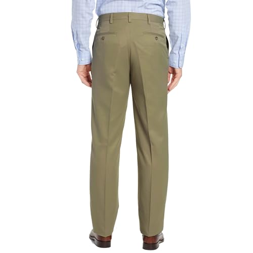 Image of Men's Cozy Hidden Expandable Waist Dress Pants | Premium Stretch Texture Weave Work to Weekend Pants