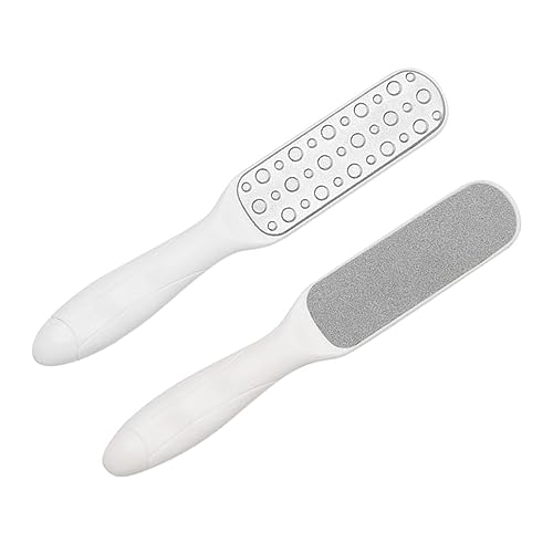 FRCOLOR 2 Piezas De Adhesivo Para Pestañas Postizas Para Pies Piel Muerta Exfoliante Para Pies Raspador De Talones Exfoliante Corporal Lima De Pedicura Blanca