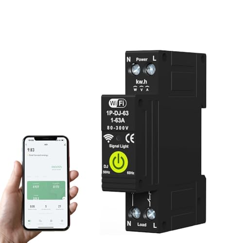 Minuterie marche arrêt et disjoncteur intelligent WiFi pour tableau électrique