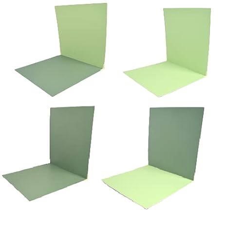 Fauxcreate Photo Backdrop Boards Kit 2 Pcs 24x24in Double Sided Texture Food Backdrops Tabletop Flat Lay Photography Backgrounds for Food Jewellery Cosmetics Small (Green)