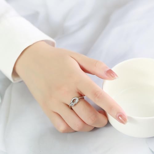Stainless Steel Simple Love Knot Celtic Promise Anniversary Statement Ring Size 4-114