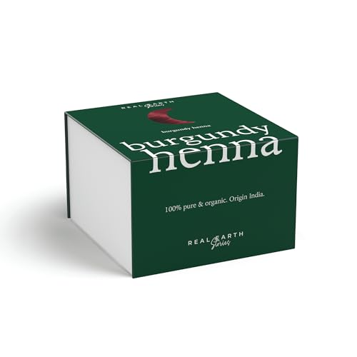 Real Earth Henna Haarfarbe 250g BIO 100% Natürliches. Henna Pulver Für Haare - Tönung Rot, Kupfer, Kupferrot, Goldbraun, Mittelblond, Schwarz, Dunkelbraun Color Prep Haut - Made in India