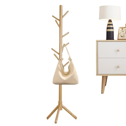 Perchero Perchero, Perchero - Perchero de madera independiente resistente | Perchero estable, perchero para sombreros, perchero para entrada, pasillo, dormitorio, apartamento